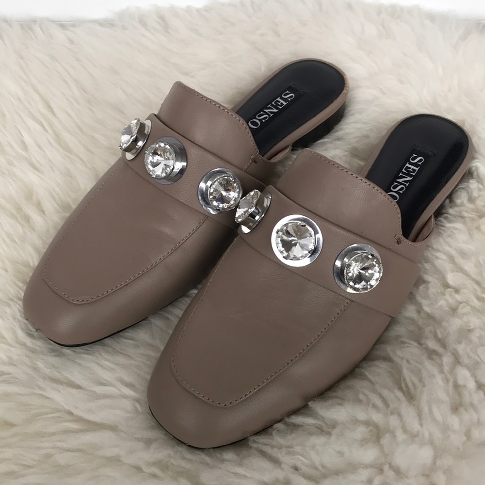 Senso Rio Cashmere Rhinestone Loafer Mules